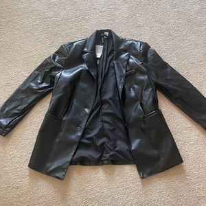 H&M Vegan Leather Blazer